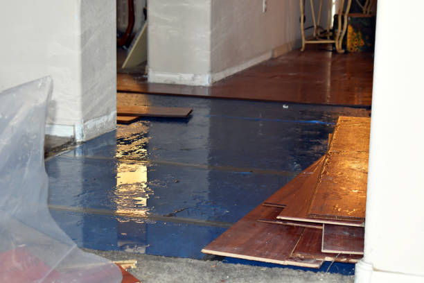 Professional Flood Damage Repair technician working in Corning, NY